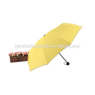 Top Quality Promotional Solid Color 3 Folding Umbrella