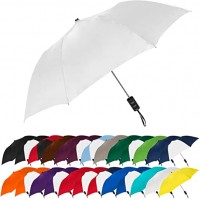 black and white 2 folding umbrellas and print customer logo promotion umbrella